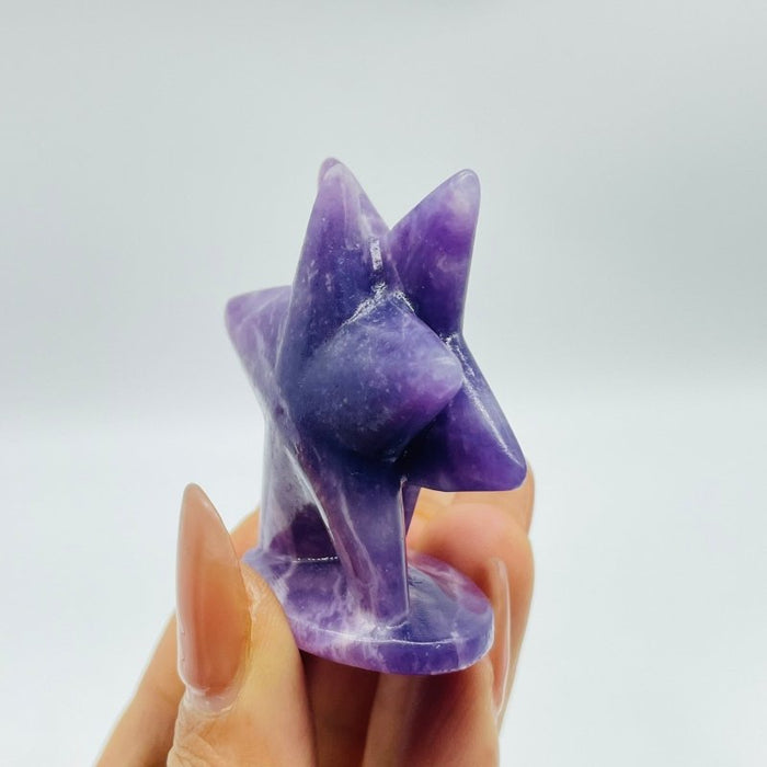 Lepidolite Stand Starfish Carving Wholesale