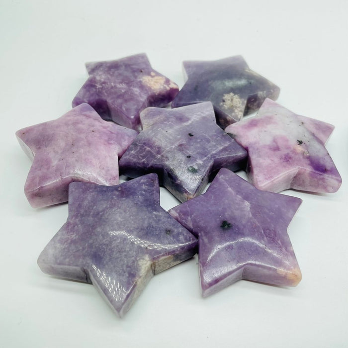 Lepidolite Star & Moon Carving Wholesale