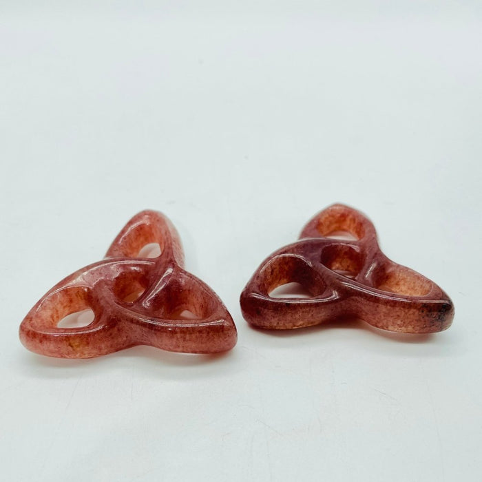 Lepidolite &Strawberry Triangle Circle Quartz Wholesale