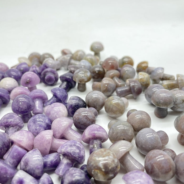 Lepidolite&India Agate Mushroom Wholesale