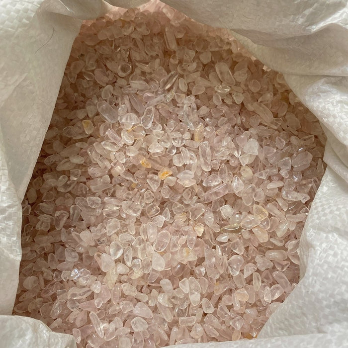 Light Pink Rose Quartz Stone Crystal Chips Gravel Wholesale