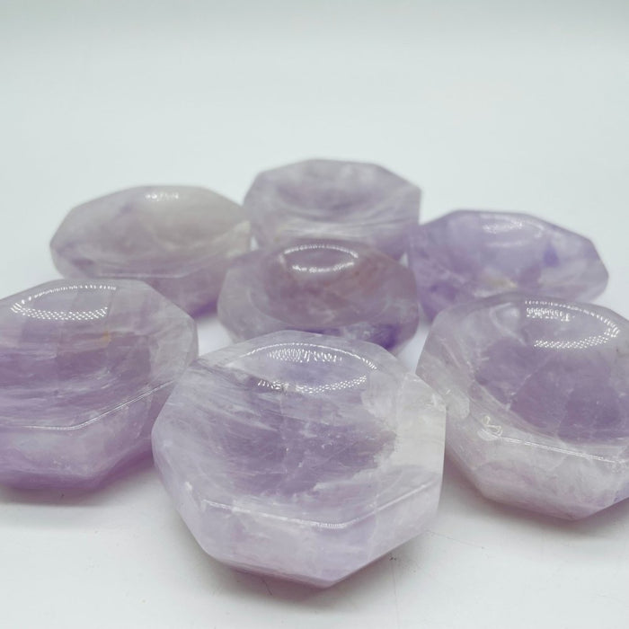 Light Purple Amethyst Six Side Shallow Bowl Wholesale