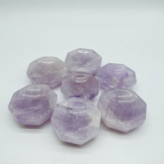 Light Purple Amethyst Six Side Shallow Bowl Wholesale