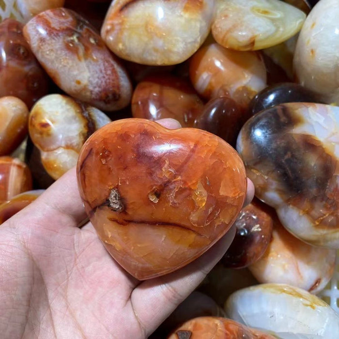Madagascar Carnelian Agate Heart Wzholesale