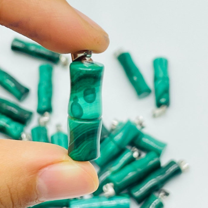 Malachite Bamboo Shape Pendant Wholesale