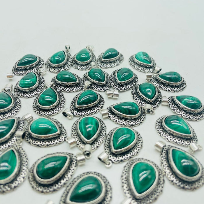 Malachite Teardrop Shape Pendant Wholesale