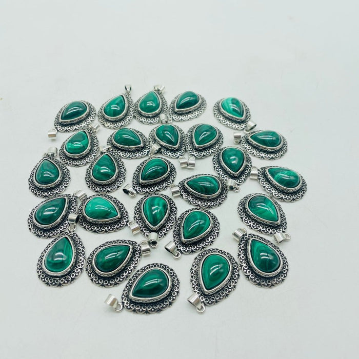 Malachite Teardrop Shape Pendant Wholesale
