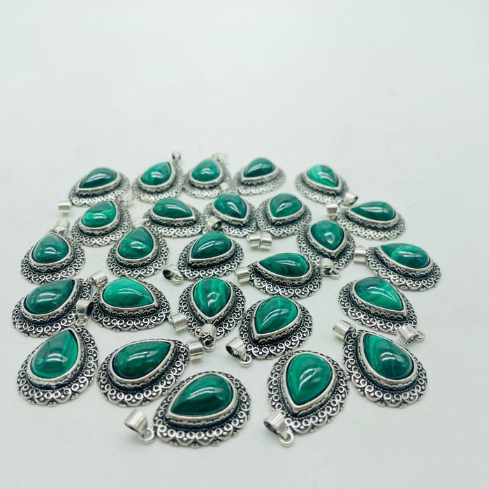 Malachite Teardrop Shape Pendant Wholesale