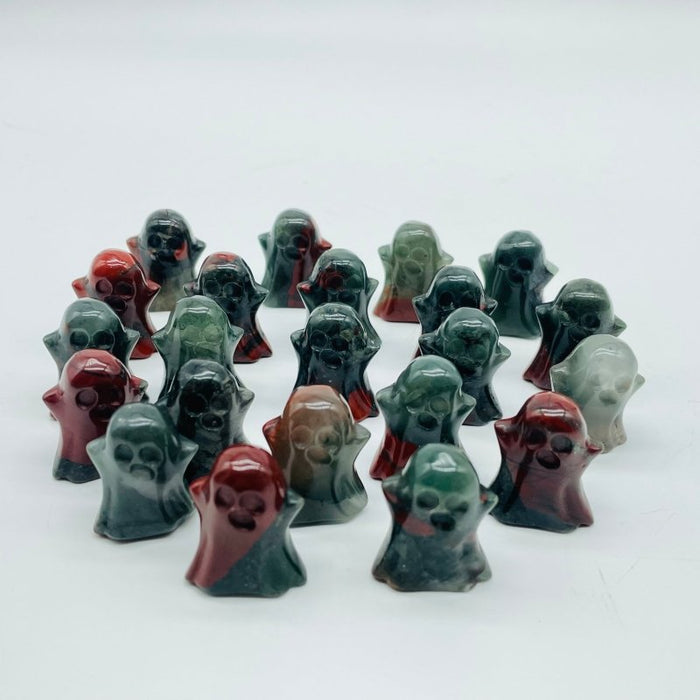 Mini Africa Blood Stone Ghost Carving Halloween Crystals Wholesale