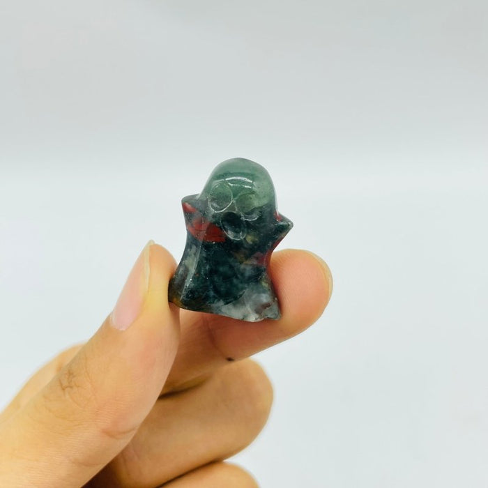 Mini Africa Blood Stone Ghost Carving Halloween Crystals Wholesale