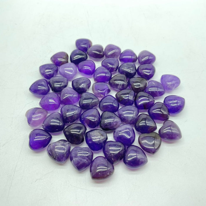 Mini Amethyst Heart For DIY Pendant Pocket Stone Wholesale