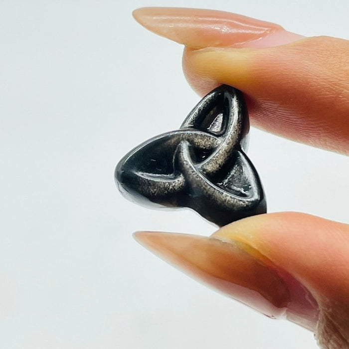 Mini Black Obsidian Triangle Circle Wholesale
