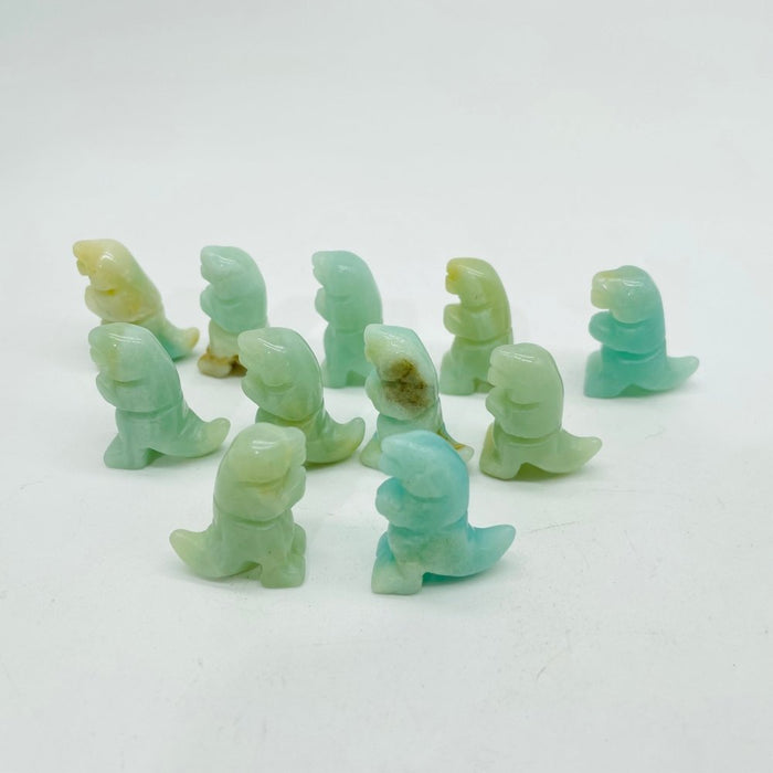 Mini Caribbean Calcite Dinosaur Carving Wholesale