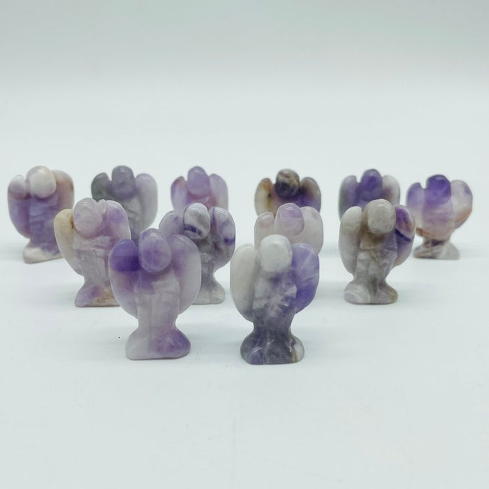 Mini Chevron Amethyst Angel Carving Wholesale