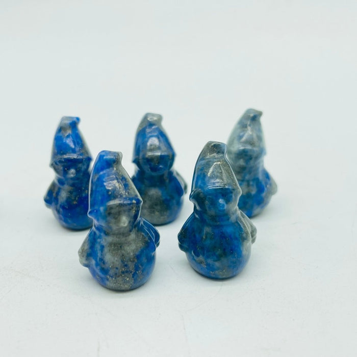 Mini Snowman Carving Wholesale Red Jasper Lapis Lazuli