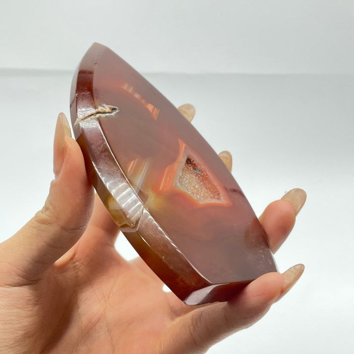 Natural Carnelian Geode Druzy Arrow Head Shape Wholesale