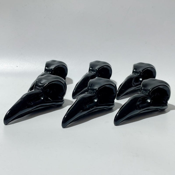 Obsidian Crow Skull Carving Wholesale