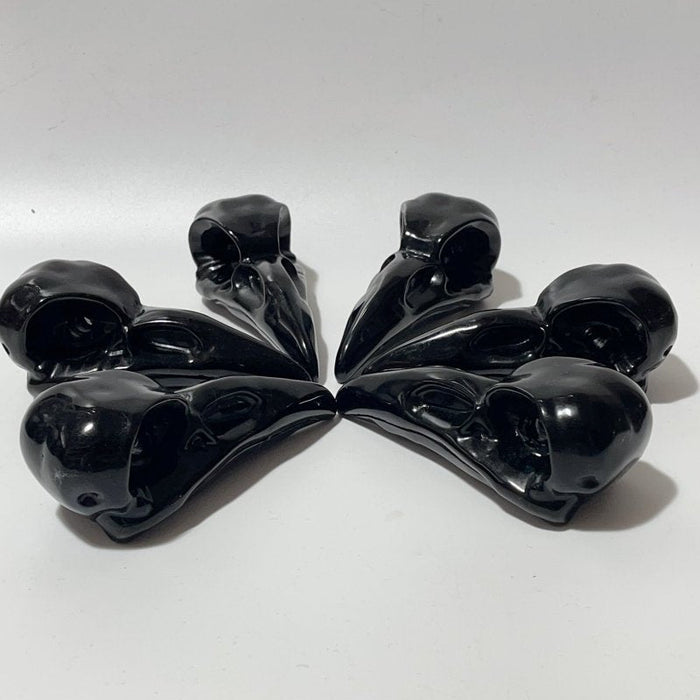 Obsidian Crow Skull Carving Wholesale