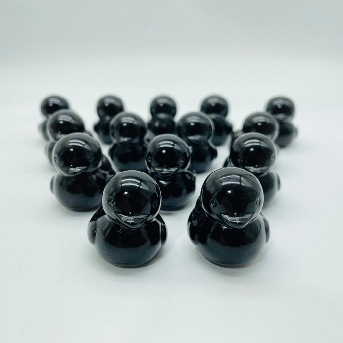 Black Obsidian Duck Carving Wholesale