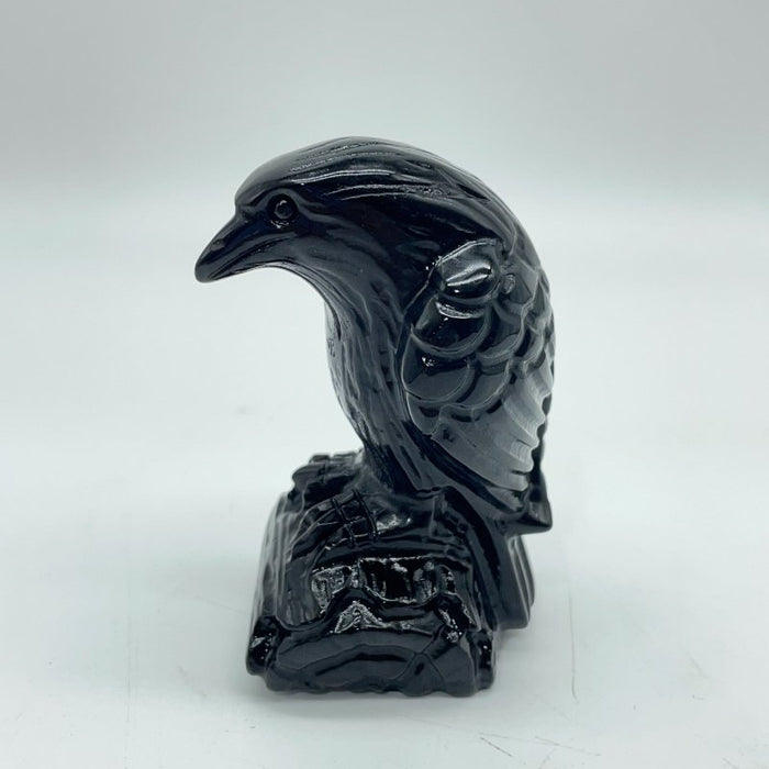Obsidian Eagle Standing On The Wood Carving Wholesale