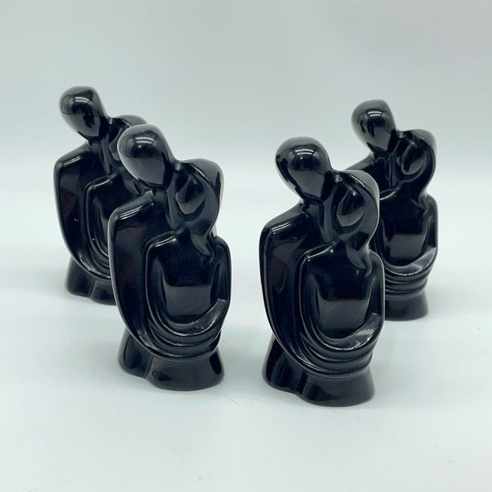 Obsidian Lovers Hugging Each Other Carving Wholesale
