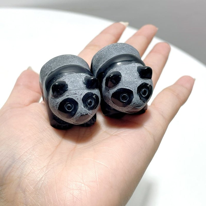 Obsidian Panda Carving Wholesale