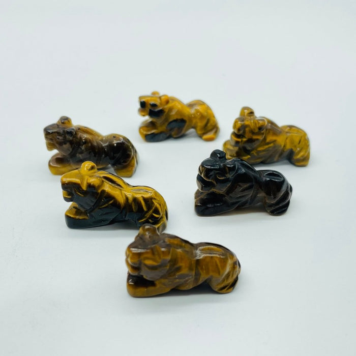 Panther Jaguar Carving Wholesale Moss Agate Tiger Eye Crazy Agate