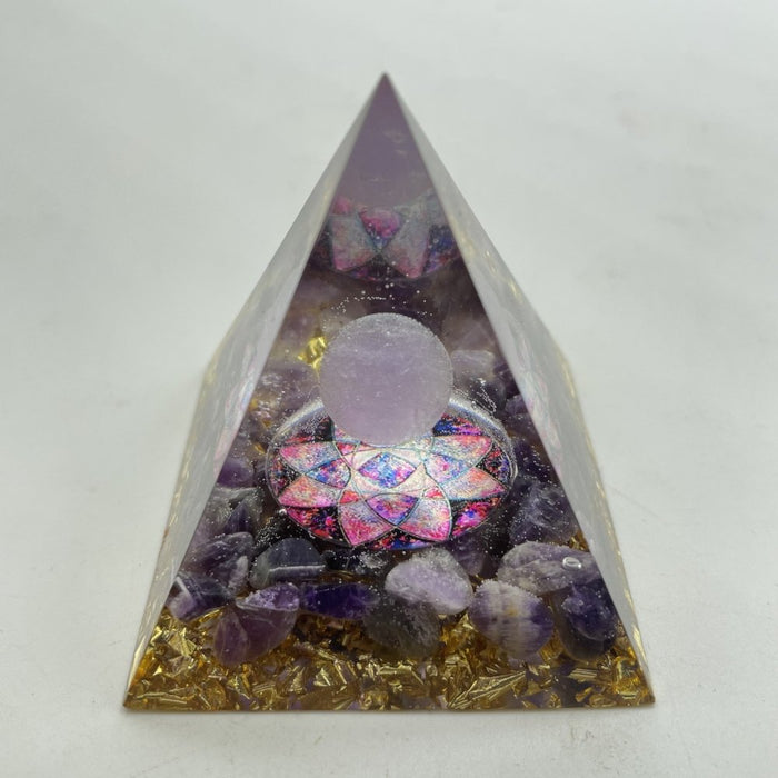 Chevron Amethyst Rose Orgone Pyramid Wholesale