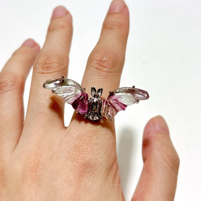 Rainbow Fluorite Bat Ring Wholesale