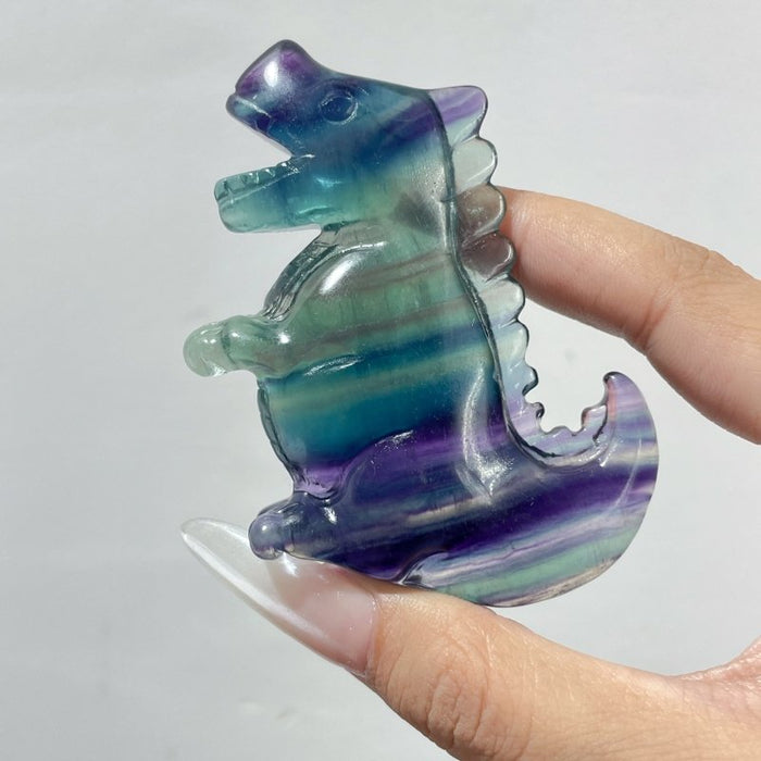 Rainbow Fluorite Dinosaur Carving Wholesale