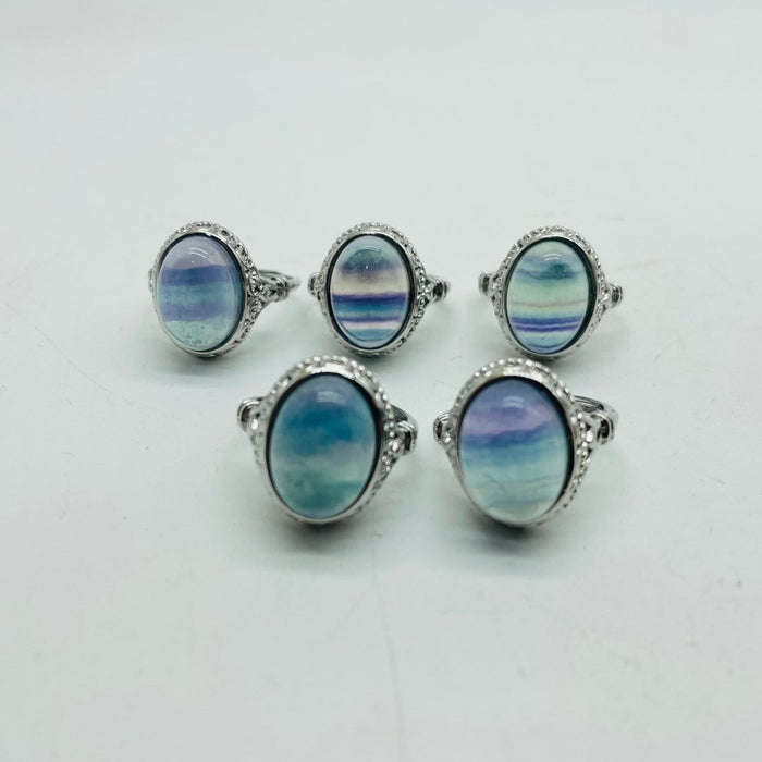 Rainbow Fluorite Ring Wholesale