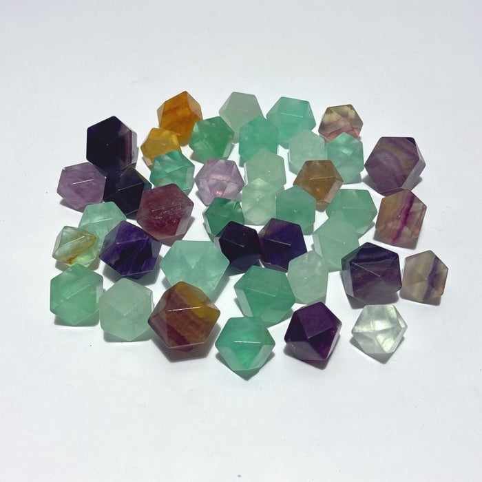 Rainbow Fluorite Tetradecahedron Shaped Tumbled Wholesale