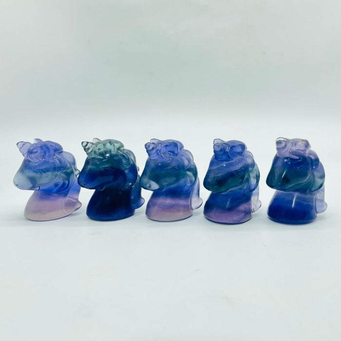 Rainbow Fluorite Unicorn Carving Wholesale