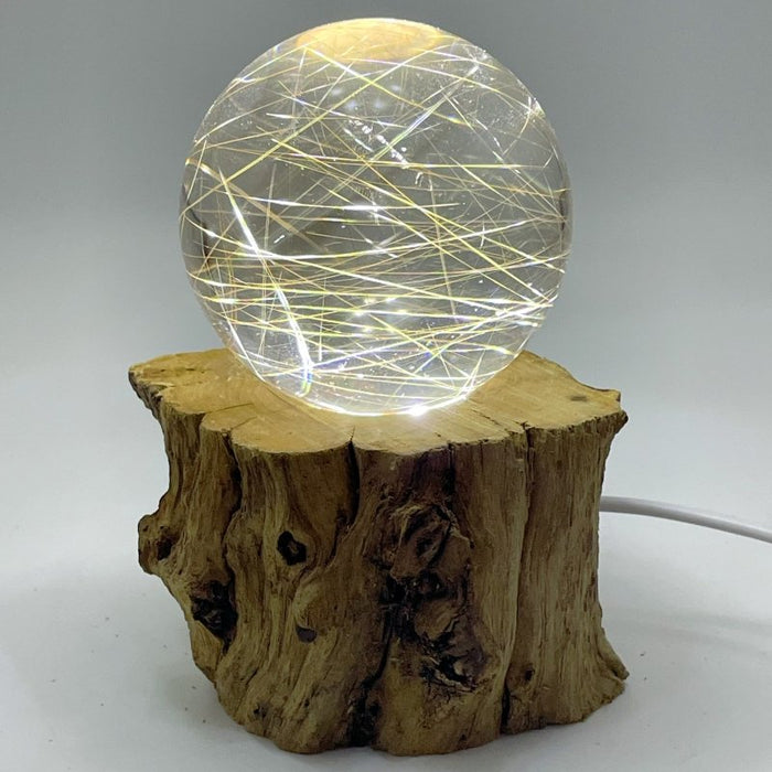 Rare Gold Rutile Quartz Crystal Sphere For Collection