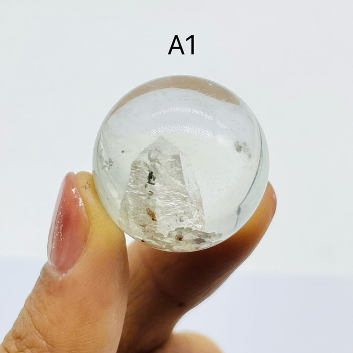 Rare Hexagonal Quartz In Garden Quartz Spheres