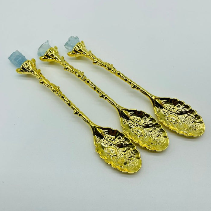 Raw Aquamarine Crystal Coffee Spoon Wholesale