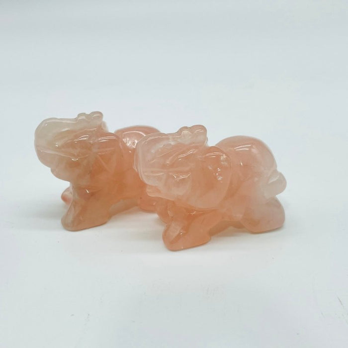 Rose Quartz&Carnelian Elephant Carving Wholesale