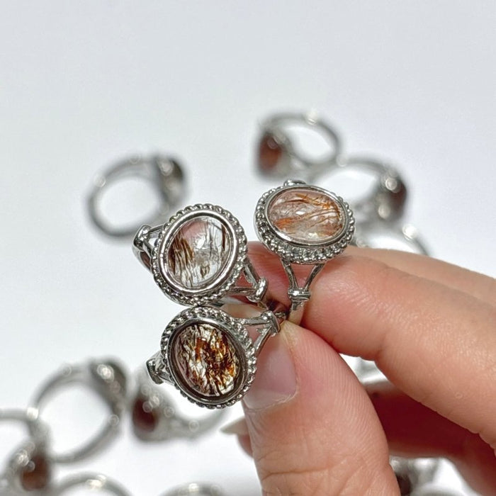 Rutile Quartz Crystal Ring Wholesale