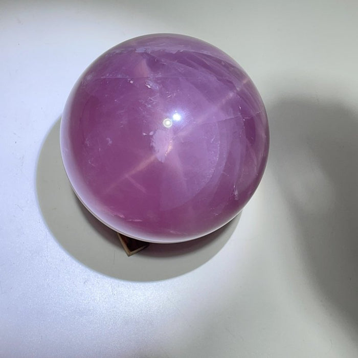 Six Star Line Deep Pink Rose Quartz Sphere