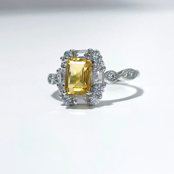 Sugar Cube Citrine Ring Wholesale