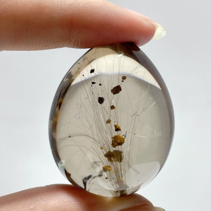 Unique Clear Rutile Mixed Garden Quartz Crystal