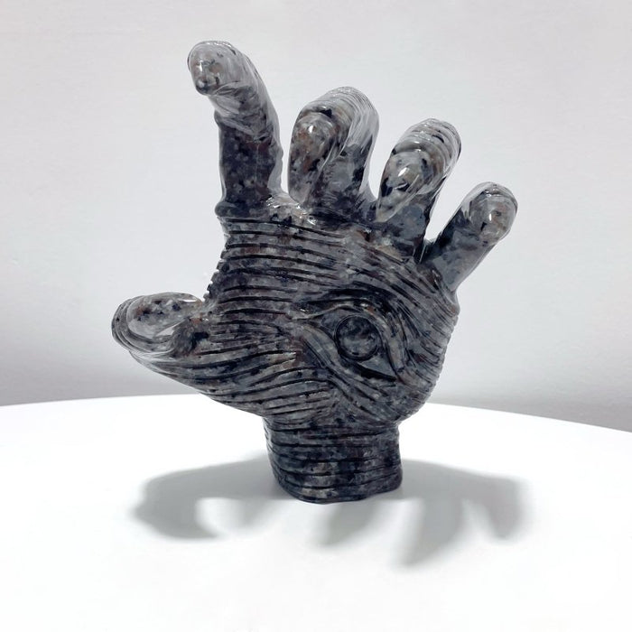 Yooperlite Stone Witchcore Demon Hand Carving