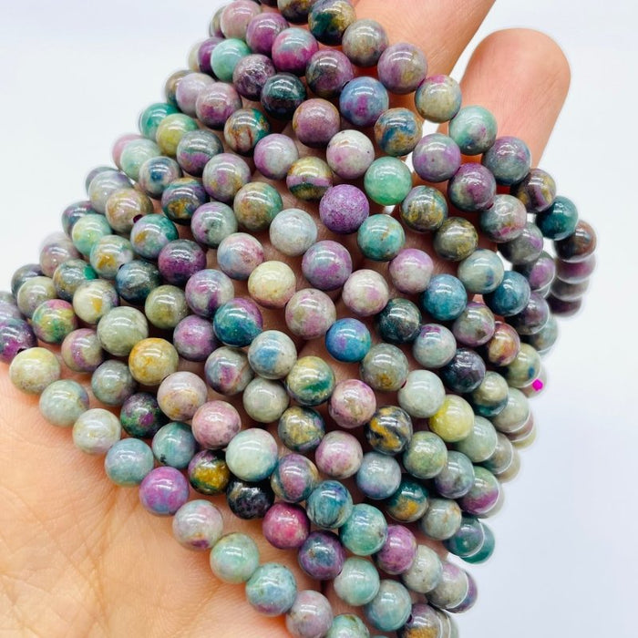0.23in(6mm) Natural Ruby In Kyanite Bracelet Wholesale
