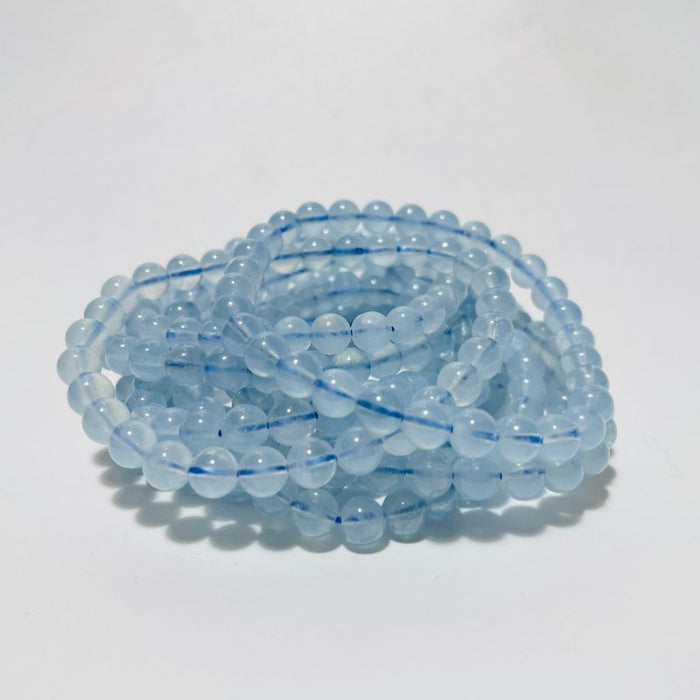 0.24in(6mm) Clear Aquamarine Bracelet Wholesale