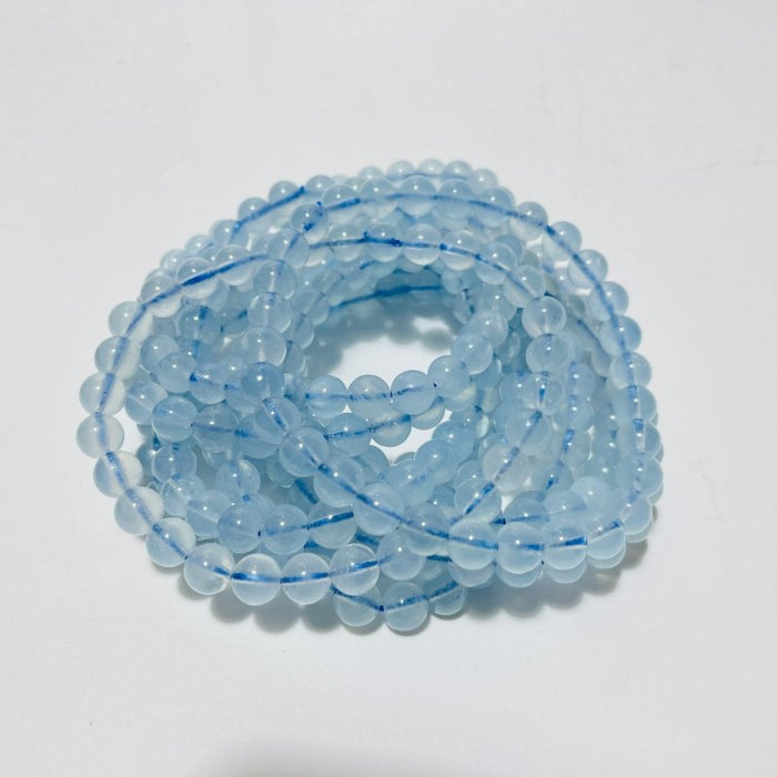 0.24in(6mm) Clear Aquamarine Bracelet Wholesale