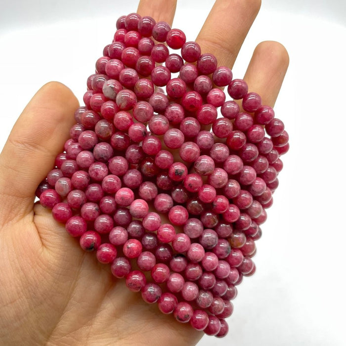 0.24in(6mm) High Quality Red Rhodonite Bracelet Wholesale