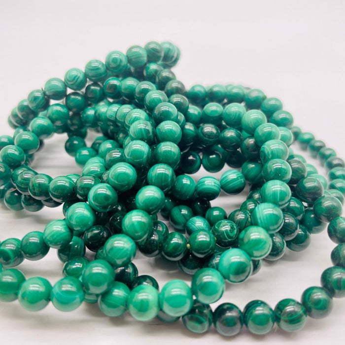0.24in(6mm) High Quality Malachite Bracelet Wholesale