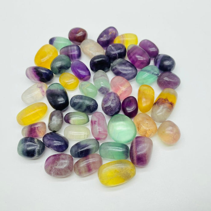 0.4-0.8in Rainbow Fluorite Tumbled Wholesale