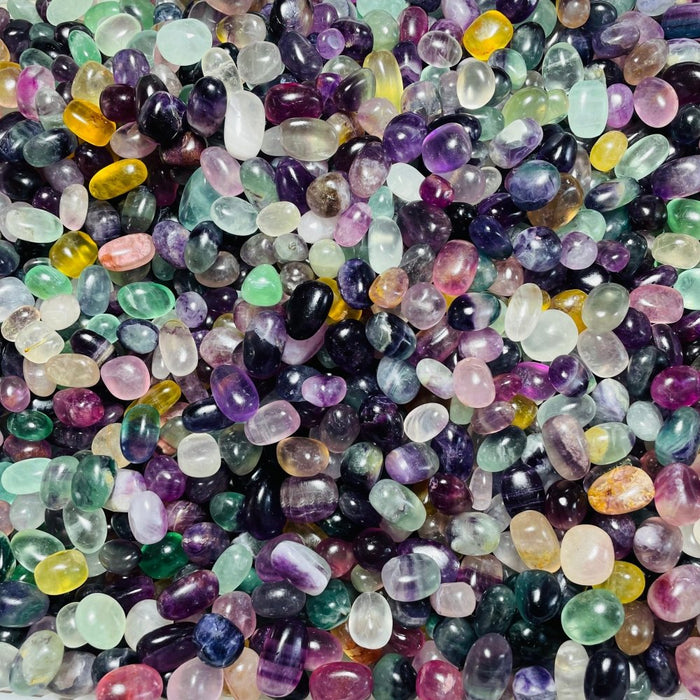0.4-0.8in Rainbow Fluorite Tumbled Wholesale