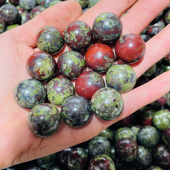 0.78in(2cm) Dragon Blood Stone Sphere Ball Wholesale